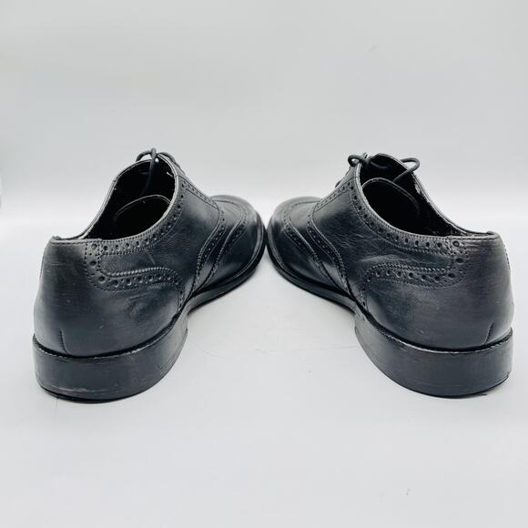 Cole Haan Shoes Mens 11.5 Black Leather Wingtip Oxford Dress Brogue Classic main image 6
